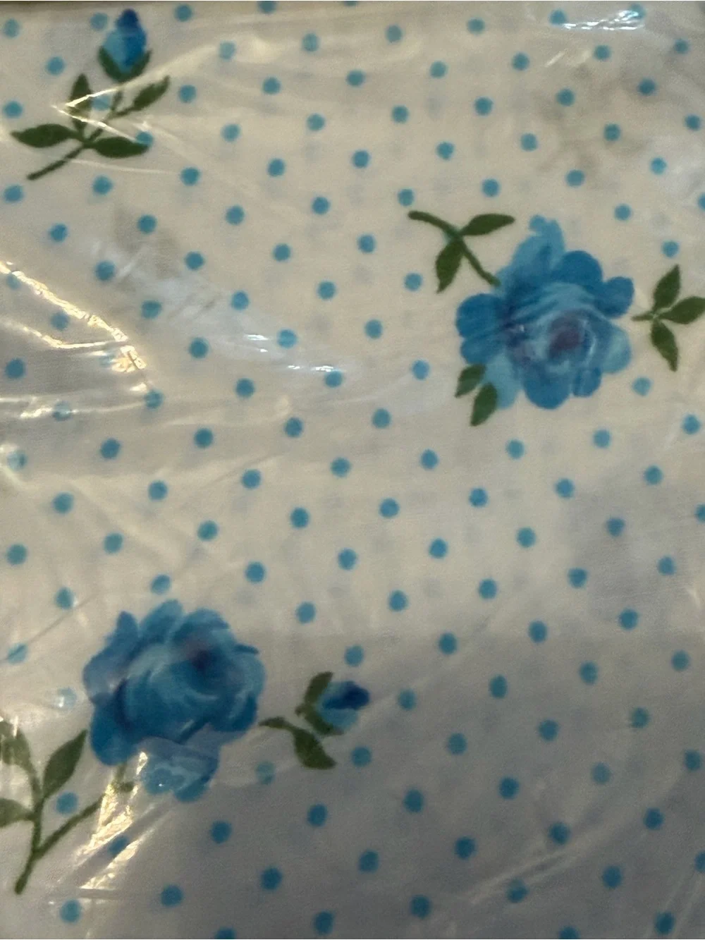 🆕 Cannon Monticello twin flat sheet 50/50  Flat Sheet blue roses “Rose Dream”